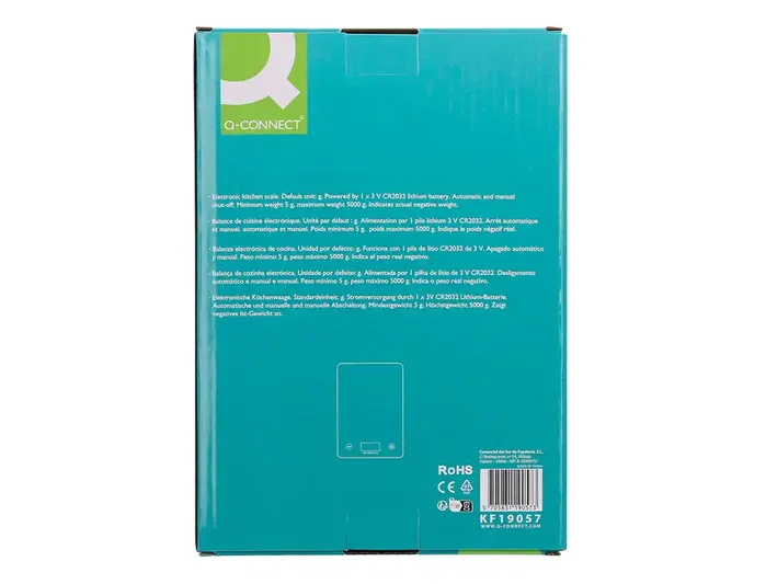 Q-connect Báscula de precisión digital con pantalla LCD KF19057
