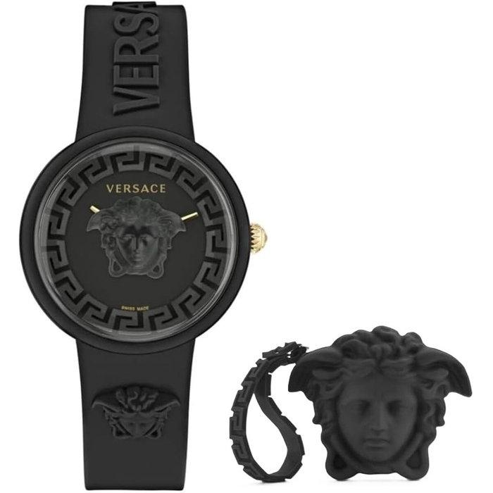Reloj Mujer Versace MEDUSA POP 3H + VERSACE BLACK SILICON PURSE (Ø 39 mm) Reloj Mujer Versace MEDUSA POP 3H + VERSACE BLACK SILICON PURSE (Ø 39 mm)