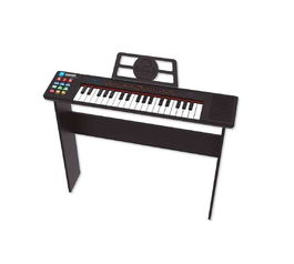 iDance Teclado Electrónico 37 Teclas Base Madera Negro