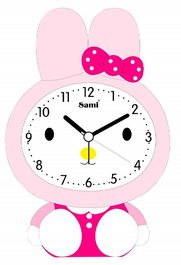 SAMI Despertador Infantil Muñeco Conejo con Melodía, Despertador Sami infantil muñeco conejo melodía/ca