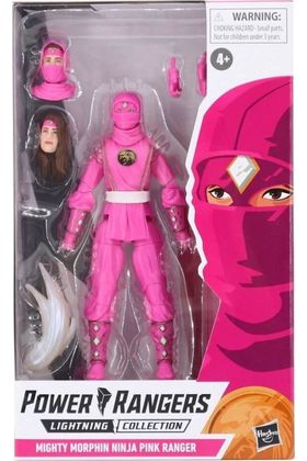 Hasbro Mighty Morphin Ninja Pink Ranger Lightning Collection de 15 cm
