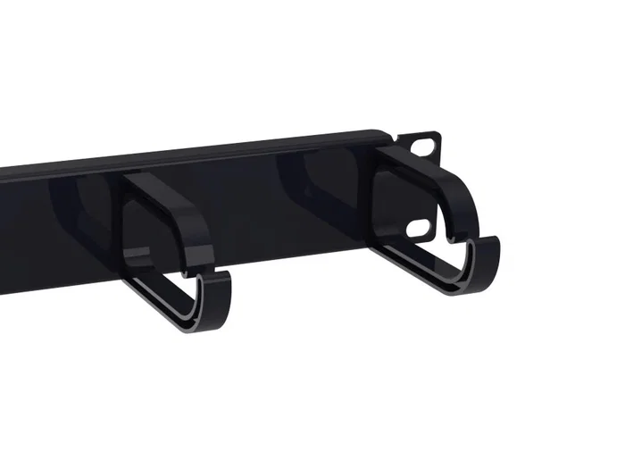 Equip 327341 Panel organizador de cables para bastidor rack, 1U, negro, plástico y acero