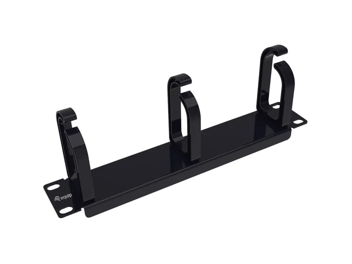EQUIP Panel de gestión de cables de 10 pulgadas, 1U, negro
