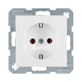 BERKER 4743 19 09 UP Enchufe de Pared Blanco Tipo F (Schuko) 1 Toma - 250 V, 16 A, 50-60 Hz - Termoplástico, Material Halógeno Libre