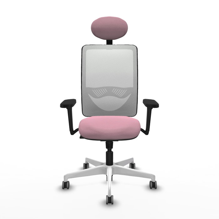 PIQUERAS Y CRESPO Silla de oficina Zulema Rosa y Blanca PIQUERAS Y CRESPO Silla de oficina Zulema Rosa y Blanca
