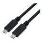 ROLINE Cable USB 3.2 Gen 2 USB C a USB C, 10 Gbit/s, 100W, 6 m, negro