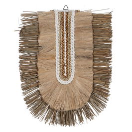 Mural Pared Fibra Natural Decoración 30 X 8 X 38 cm