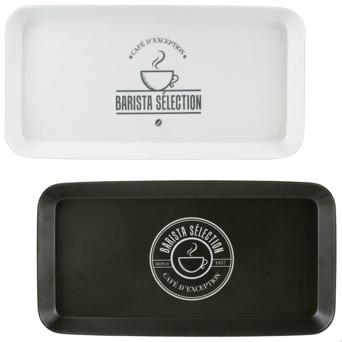 Saveur et Degustation Bandeja de Melamina 30x15 cm con Ilustraciones Sobrias