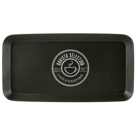 Saveur et Degustation Bandeja de Melamina 30x15 cm con Ilustraciones Sobrias