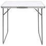 Home Deco Factory Mesa Plegable Blanca 80x60 cm Mesa de Camping
