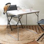 Home Deco Factory Mesa Plegable Blanca 80x60 cm Mesa de Camping