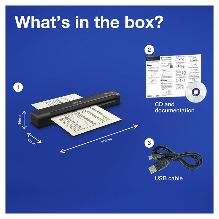 Epson WorkForce ES-50 Escáner Portátil A4 USB