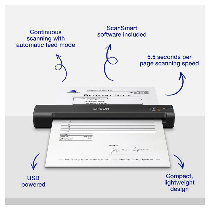 Epson WorkForce ES-50 Escáner Portátil A4 USB