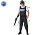 Disfraz de Policía Hombre Adulto - Chaleco, Gorra, Camiseta y Pantalón - Talla XL - Negro/Azul