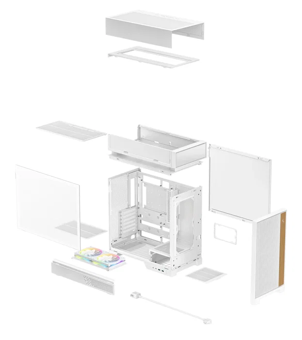 Deepcool Caja de PC CL660 Blanco ATX Tower
