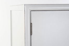 DKD Home Decor Armario Oriental Kamakura Blanco Dorado 120 x 50 x 175 cm Álamo Metal