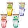 Cook Concept Mini Mug Miami Botella de Vidrio con Tapa de Bambú 650 ml