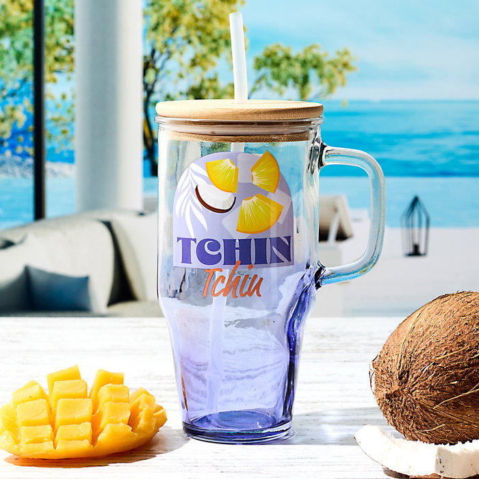 Cook Concept Mini Mug Miami Botella de Vidrio con Tapa de Bambú 650 ml