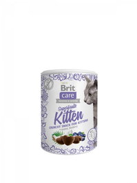 Brit Snacks Superfruits Gato Kitten 6x100g Bocaditos Pollo Crujientes Coco Arándanos Azules