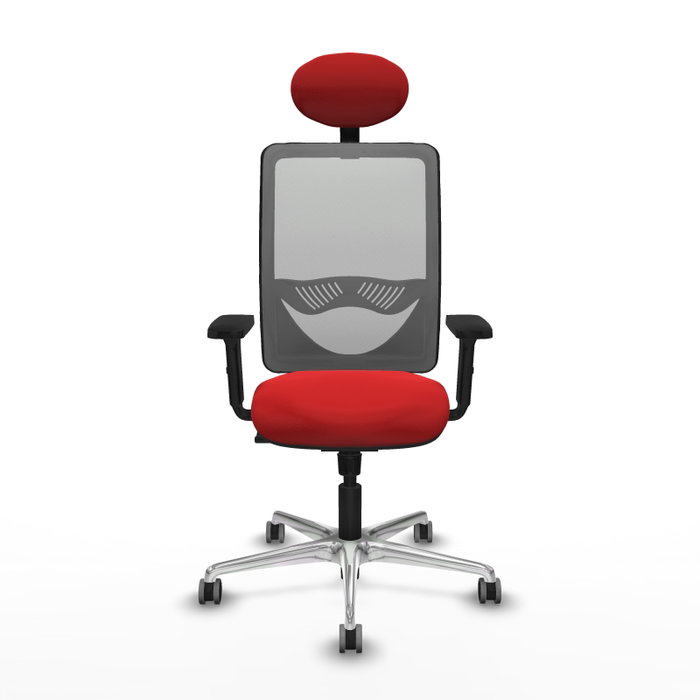 PIQUERAS Y CRESPO Silla de oficina Zulema con mecanismo Sincro, Rojo y Gris PIQUERAS Y CRESPO Silla de oficina Zulema con mecanismo Sincro, Rojo y Gris