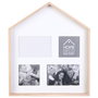Home Deco Factory Marco 4 Fotos Casa con Paspartú Blanco para Pared 2x10x15 cm y 2x10x10 cm