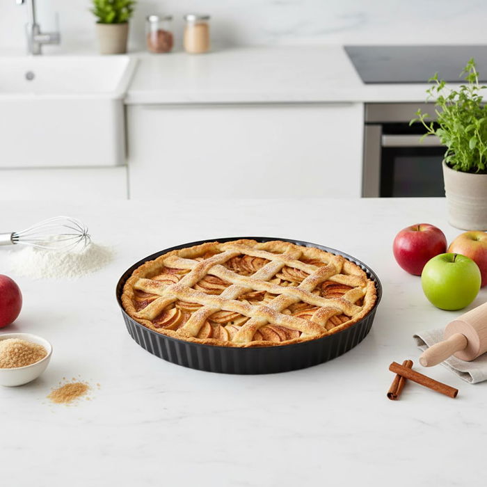 Molde Tarta Plano Acero Pintado Sweet Grey Quid 25x3 cm Molde Tarta Plano Acero Pintado Sweet Grey Quid 25x3 cm