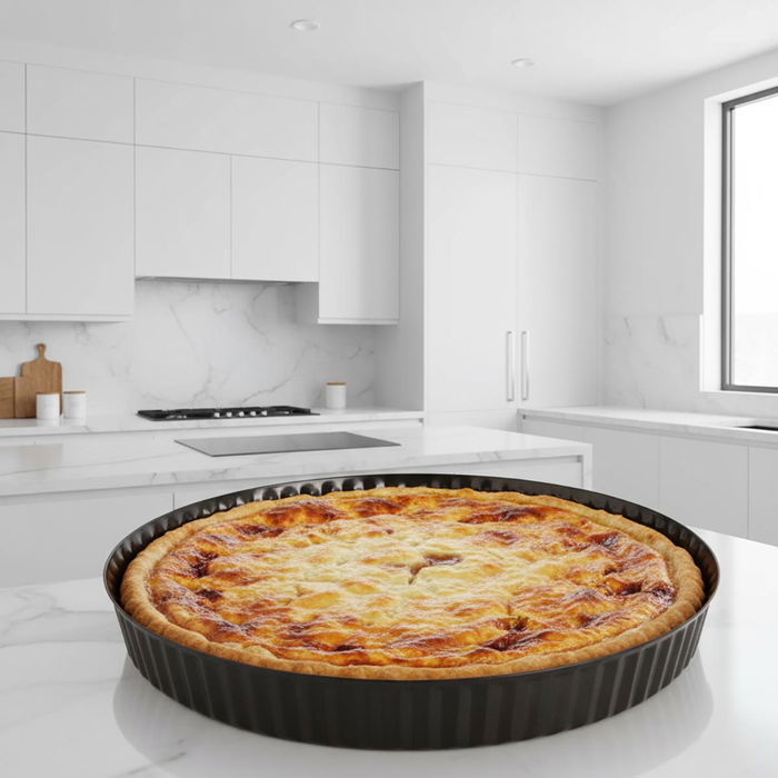 Molde Tarta Plano Acero Pintado Sweet Grey Quid 25x3 cm Molde Tarta Plano Acero Pintado Sweet Grey Quid 25x3 cm