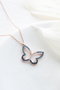 Heliophilia Silver NRZ999033 Collar de Plata de Ley 925 Baño Oro Rosa con Piedra Circón Azul Marino