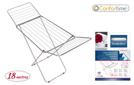 Confortime Tendedero 18M Metal Plateado "Hibisco" 180x55x109 cm (6 Unidades)