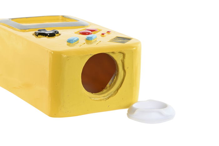 Hucha Kids DKD Home Decor Rosa Amarillo 6 x 15 x 9.5 cm (2 Unidades)