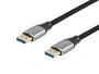 Equip 119283 Cable DisplayPort 2.1 Macho a Macho, 3m, 16K@60Hz, HDR, DSC, HDCP 2.3, 54 Gbps, Conectores Chapados en Oro, Malla Algodón, Carcasa Aluminio, Plata y Negro