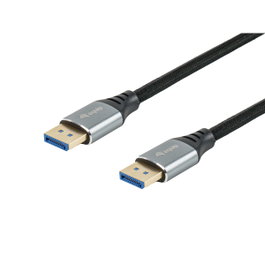 Equip Cable DisplayPort 2.1 Macho-Macho 3 m 16K 60Hz HDCP Aluminio Gris
