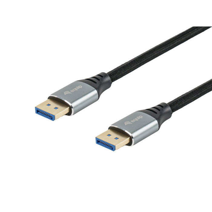 Equip Cable DisplayPort 2.1 de 3m, 16K/60Hz, Plata/Negro