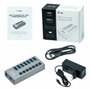 I-Tec USB 3.0 Charging HUB 7 puertos con adaptador 36 W Gris