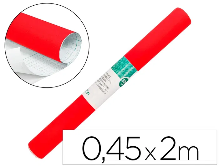 Liderpapel Rollo Adhesivo Plastificado Autoadhesivo Rojo Brillante 0,45 x 2 m - Para Forrar Metal, Madera, Plástico, Manualidades Liderpapel Rollo Adhesivo Plastificado Autoadhesivo Rojo Brillante 0,45 x 2 m - Para Forrar Metal, Madera, Plástico, Manualidades