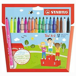 Stabilo Rotuladores Trio Estuche de 18 Unidades Colores Surtidos