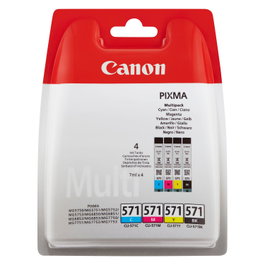 Canon CLI-571 Multipack Original Negro, Cian, Magenta, Amarillo - Tinta Colorante 7ml