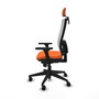 PIQUERAS Y CRESPO Silla de oficina Horna con mecanismo Sincro, Naranja y Blanco