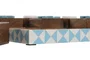 DKD Home Decor Juego de Mesa Tres en Raya en Mango y Resina Azul