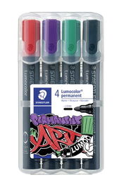 Rotulador Permanente Staedtler 352 Lumocolor Art Conico (2 Mm) Surtido Estuche De 4