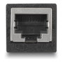 DeLOCK Adaptador RJ45 hembra a RJ45 hembra Cat.6 negro