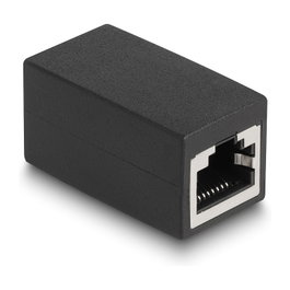 DeLOCK Adaptador RJ45 hembra a RJ45 hembra Cat.6 negro