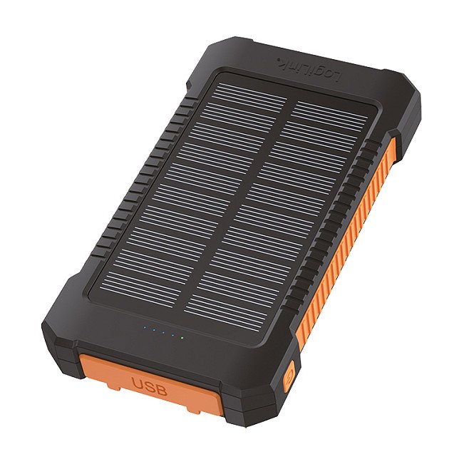 LogiLink Solar-Powerbank 6000mAh USB-C, IP65, schwarz