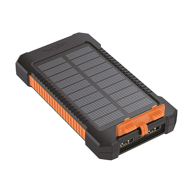 LogiLink Solar-Powerbank 6000mAh USB-C, IP65, schwarz