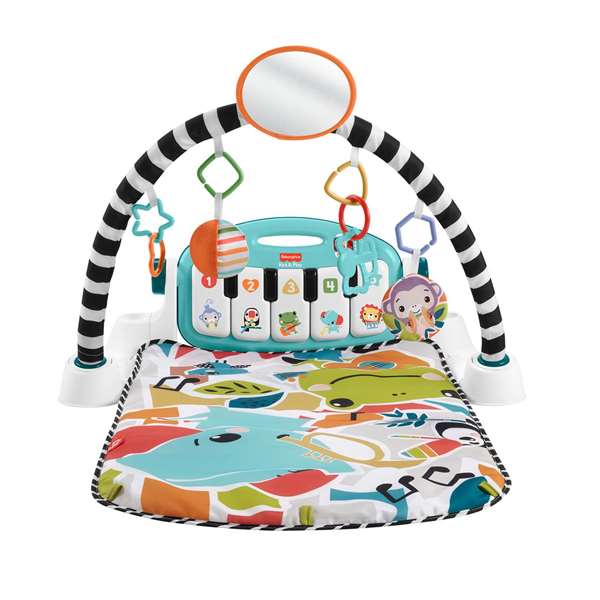 Mattel Alfombra Manta Actividades Fisher-Price Kick & Play con Piano, Luces y Sonidos