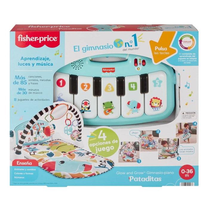 Fisher-Price Alfombra de actividades Kick & Play con piano, luces y sonidos