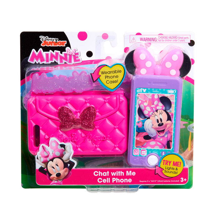 Disney Minnie Mouse Chat With Me Teléfono Móvil Juguete con Luces y Sonidos Multilingüe +3 años Just Play