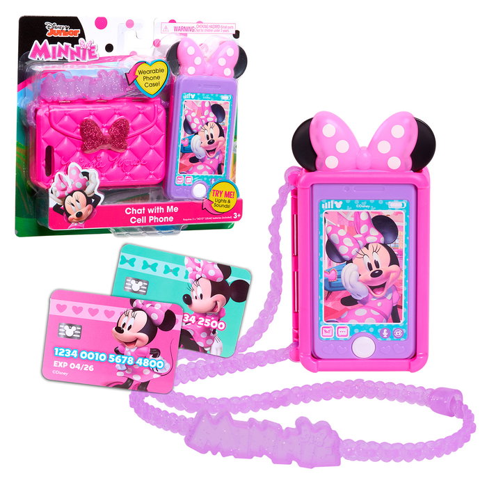 Disney Minnie Mouse Chat With Me Teléfono Móvil Juguete con Luces y Sonidos Multilingüe +3 años Just Play