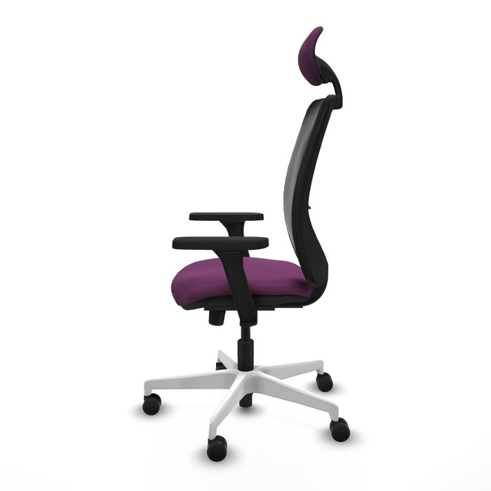 PIQUERAS Y CRESPO Silla de oficina Zulema con mecanismo Sincro, Morado y Negro