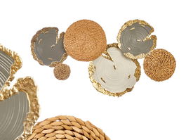 Giftdecor Mural Metal Vegetal Irregular 89.5x5.1x48.3 cm (Set de 2)